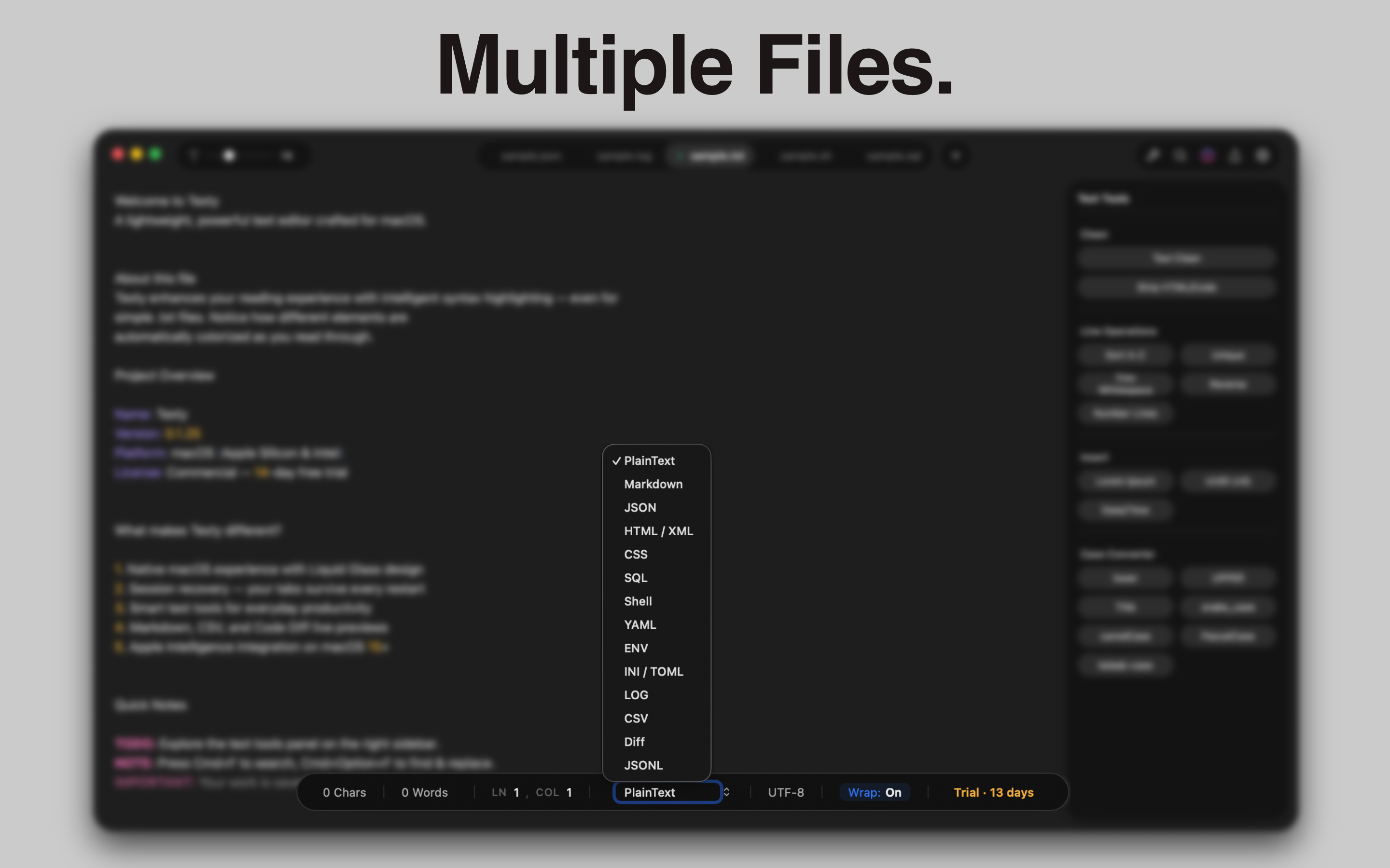 Texty - Multi Files Support